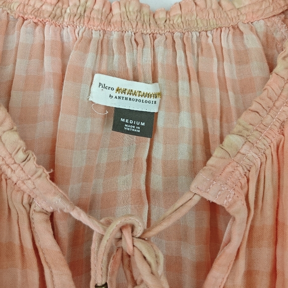 Anthropologie Pilcro And The Letterpress The Bette Babydoll Blouse Size M - Picture 9 of 13